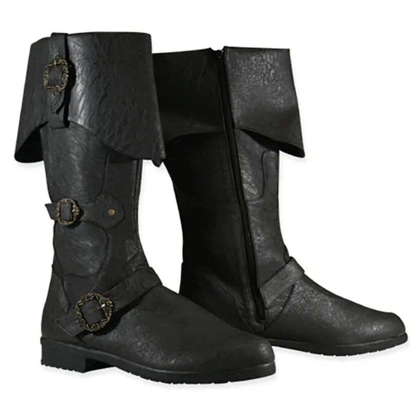 Bota Medieval Pirata Cosplay – Steampunk Viking | Halloween e Carnaval para Homens e Mulheres
