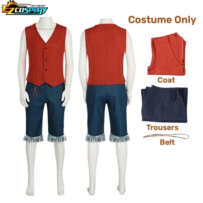 Fantasia Monkey D. Luffy – One Piece | Chapéu de Palha + Kit Completo Adulto