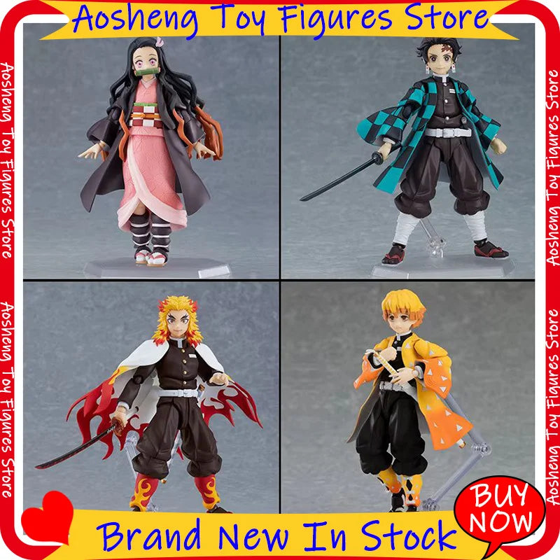 Figma – Action Figure Articulada Rengoku Kyojuro com Efeito de Chamas | Demon Slayer