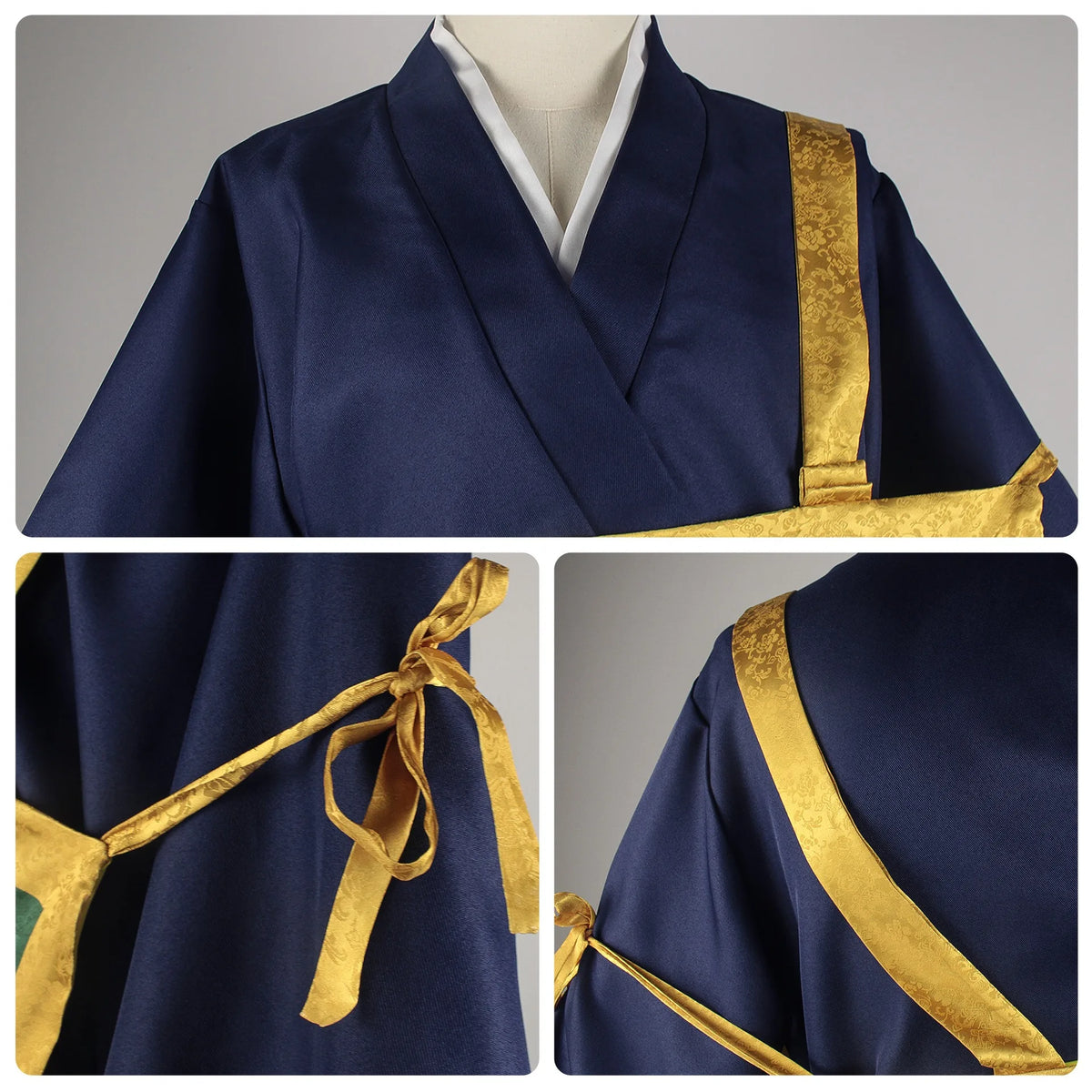 Fantasia Geto Suguru Cosplay – Jujutsu Kaisen | Kimono Preto e Azul com Peruca