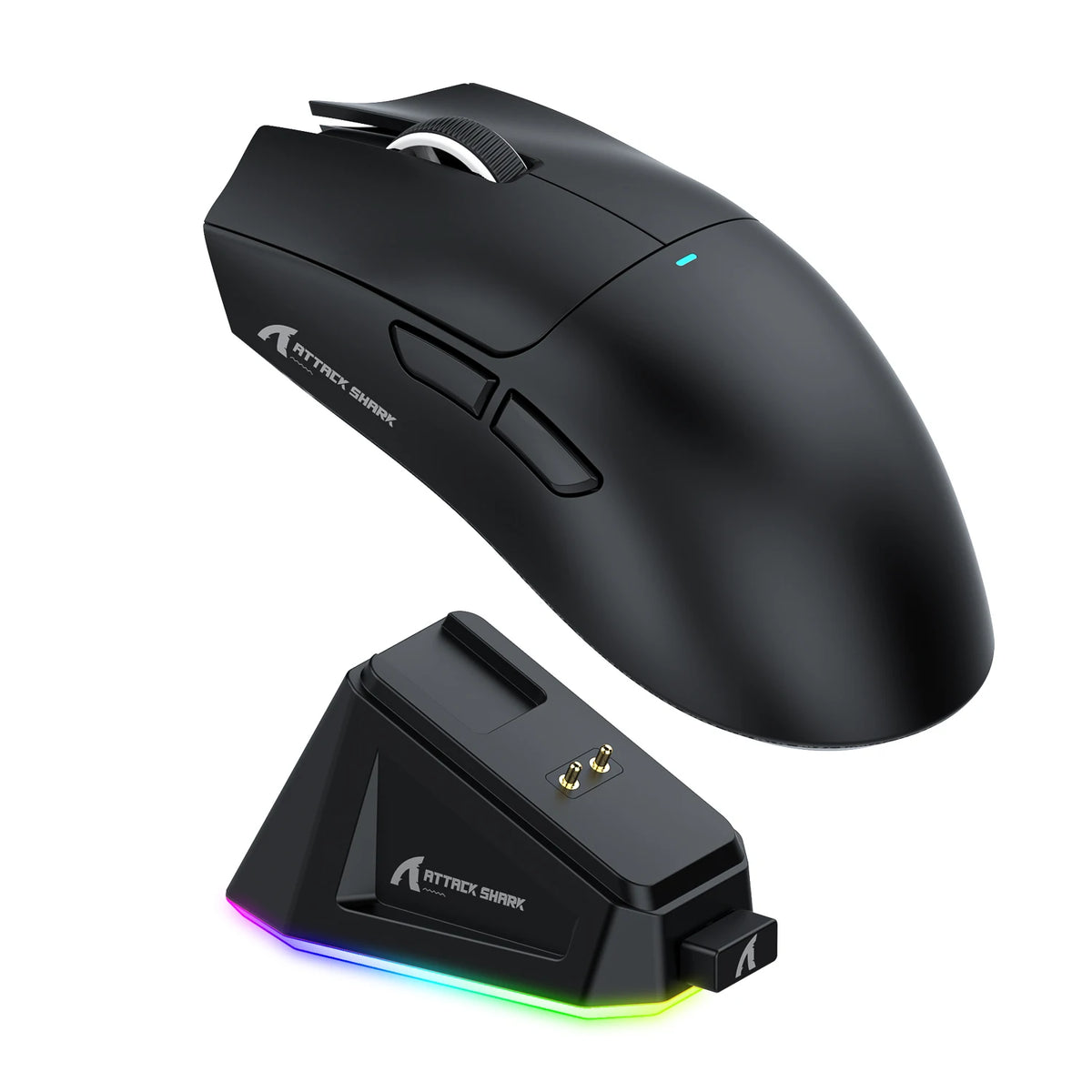 Mouse Gamer Attack Shark X11 Sem Fio Bluetooth 3 Modos – RGB, PAW3311, Carregamento Magnético
