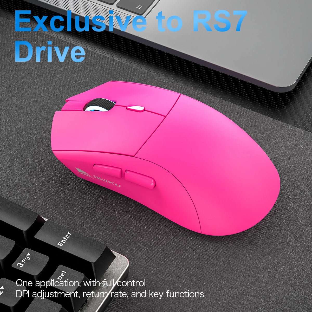 Mouse Gamer Sem Fio SMAILWOLF RS7 Bluetooth – 20000 DPI, PAW3311, Macro | Notebook e Desktop