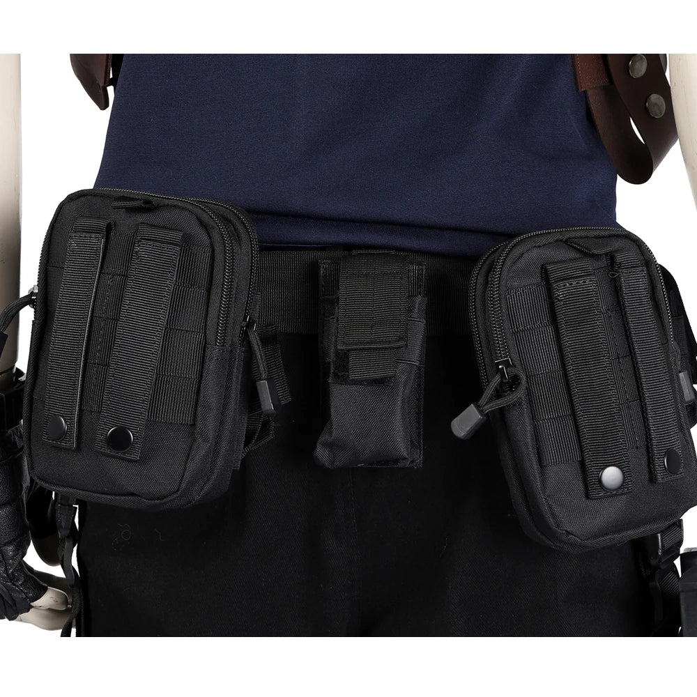 Acessórios Leon Kennedy Cosplay – Resident Evil | Colete Tático, Cinto e Coldres
