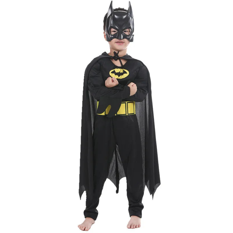 Fantasia Infantil Morcego Super-Herói – Macacão Halloween para Meninos