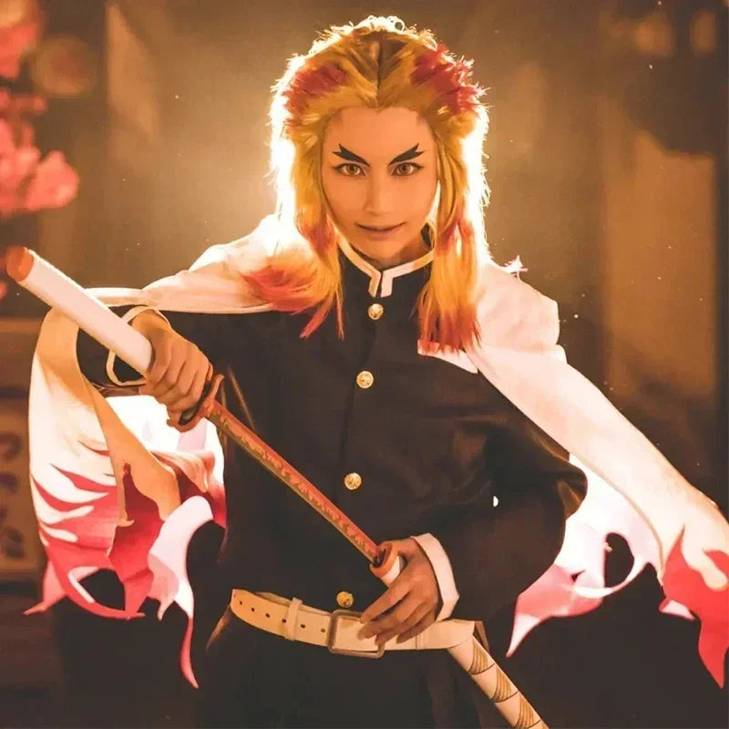 Fantasia Cosplay Rengoku Kyojuro – Demon Slayer / Kimetsu no Yaiba | Adulto e Infantil