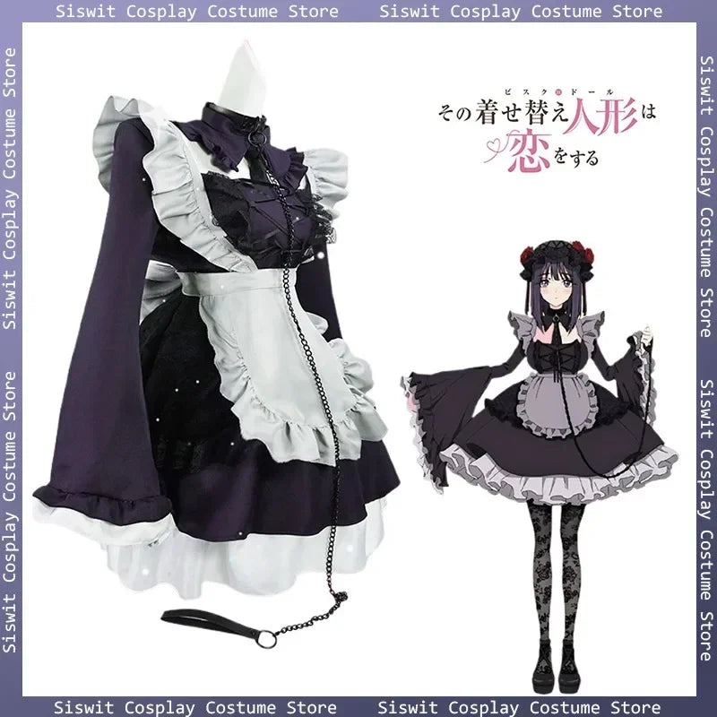 Fantasia Marin Kitagawa Cosplay Maid – Sono Bisque Doll | Vestido Lolita Kit Completo