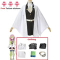 Fantasia Kanroji Mitsuri Cosplay Kit Tattoo – Demon Slayer | Kimono Haori com Peruca