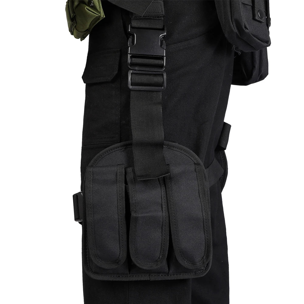Acessórios Leon Kennedy Cosplay – Resident Evil | Colete Tático, Cinto e Coldres