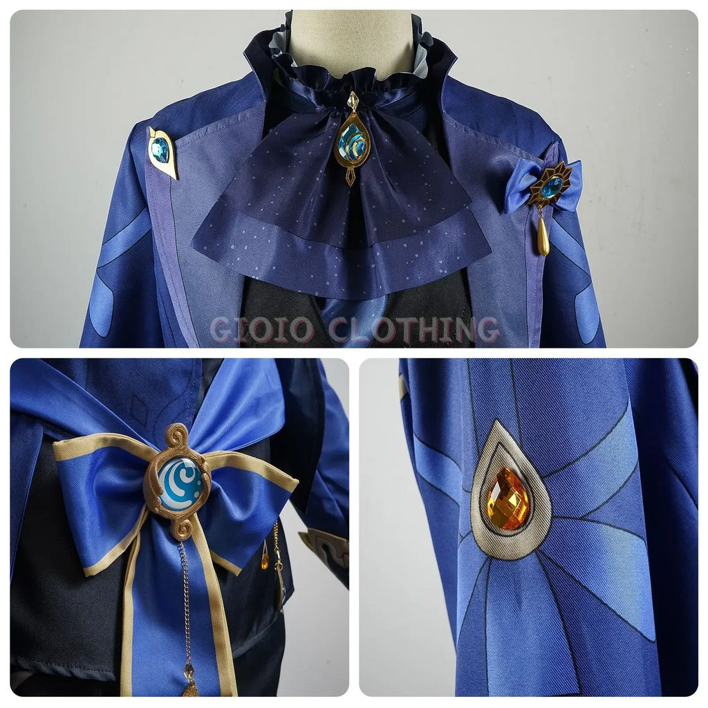 Fantasia Furina Focalors Cosplay – Genshin Impact | Uniforme para Halloween e Carnaval