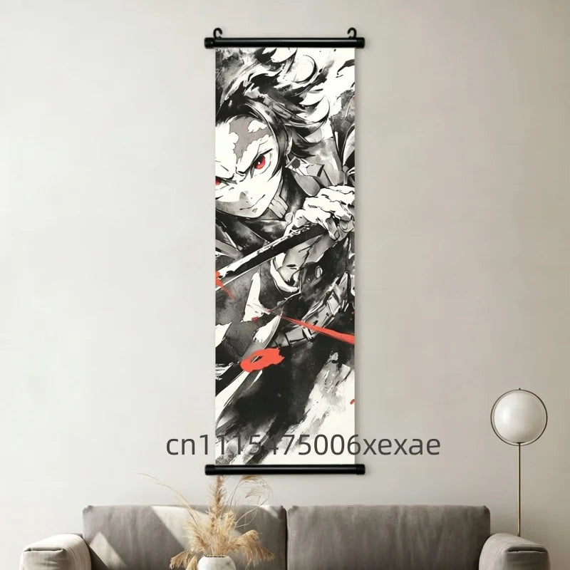 Demon Slayer – Pôster Canvas Scroll para Parede | Inosuke, Zenitsu, Nezuko e mais