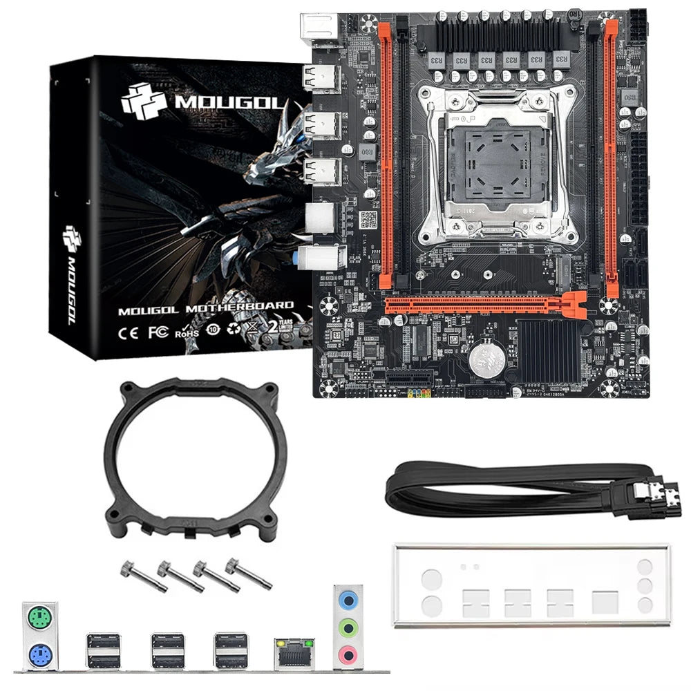 Kit Placa-Mãe Gamer MOUGOL X99 com Xeon E5 2680 V4, DDR4 16GB Dual Channel e NVME M.2
