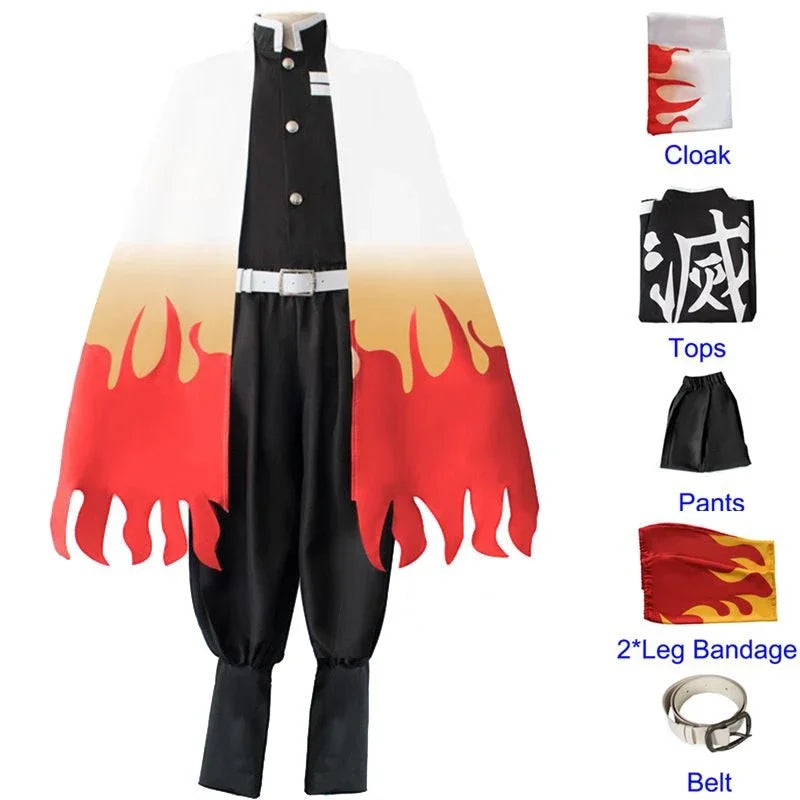 Fantasia Cosplay Rengoku Kyojuro – Demon Slayer / Kimetsu no Yaiba | Adulto e Infantil