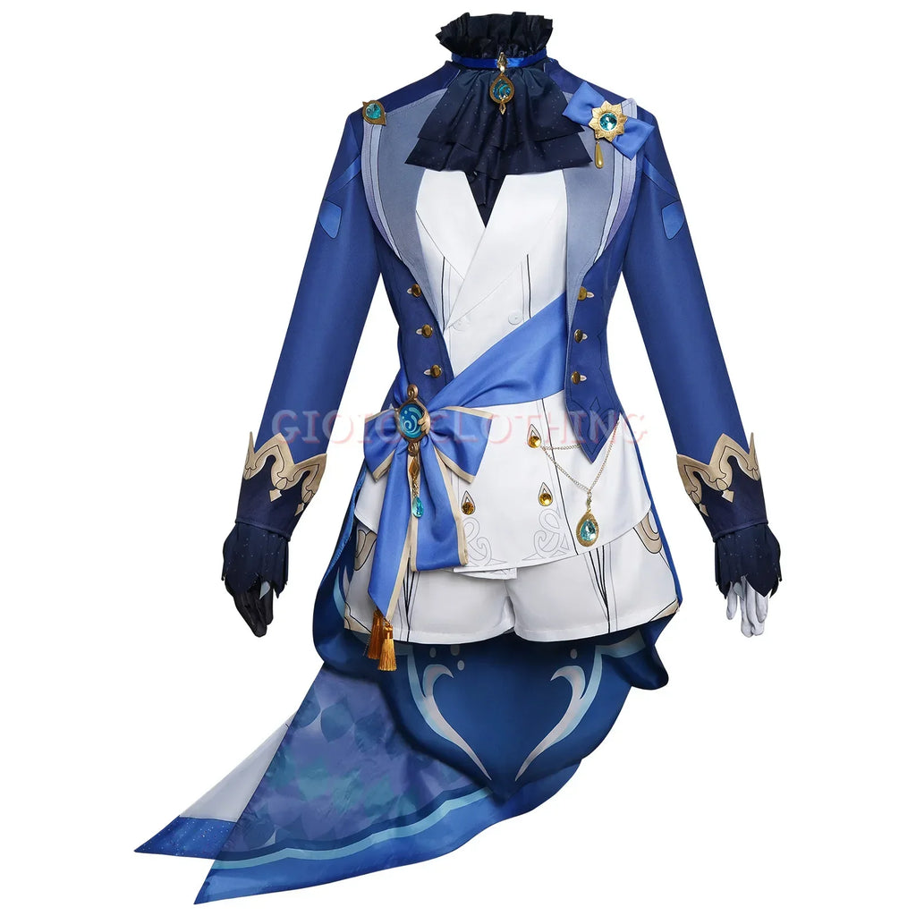 Fantasia Furina Focalors Cosplay – Genshin Impact | Uniforme para Halloween e Carnaval
