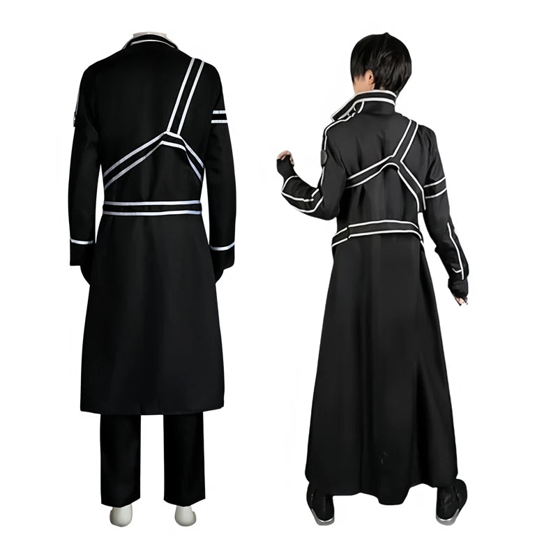 Fantasia Kirito Cosplay – Sword Art Online | Jaqueta, Camisa e Calça para Halloween