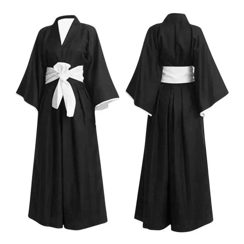 Fantasia Kurosaki Ichigo Cosplay – Bleach | Kimono Shinigami Mugetsu/Tensa Zangetsu