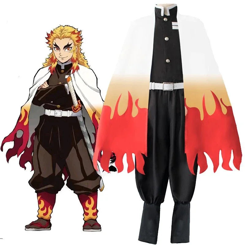 Fantasia Cosplay Rengoku Kyojuro – Demon Slayer / Kimetsu no Yaiba | Adulto e Infantil