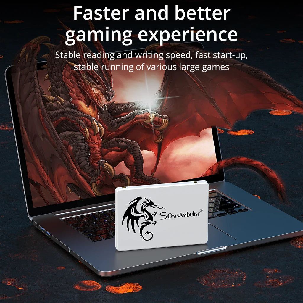 SSD SomnAmbulist 2.5" – Drive de Estado Sólido para Notebook e Desktop | SATA3 64GB 128GB 256GB 512GB