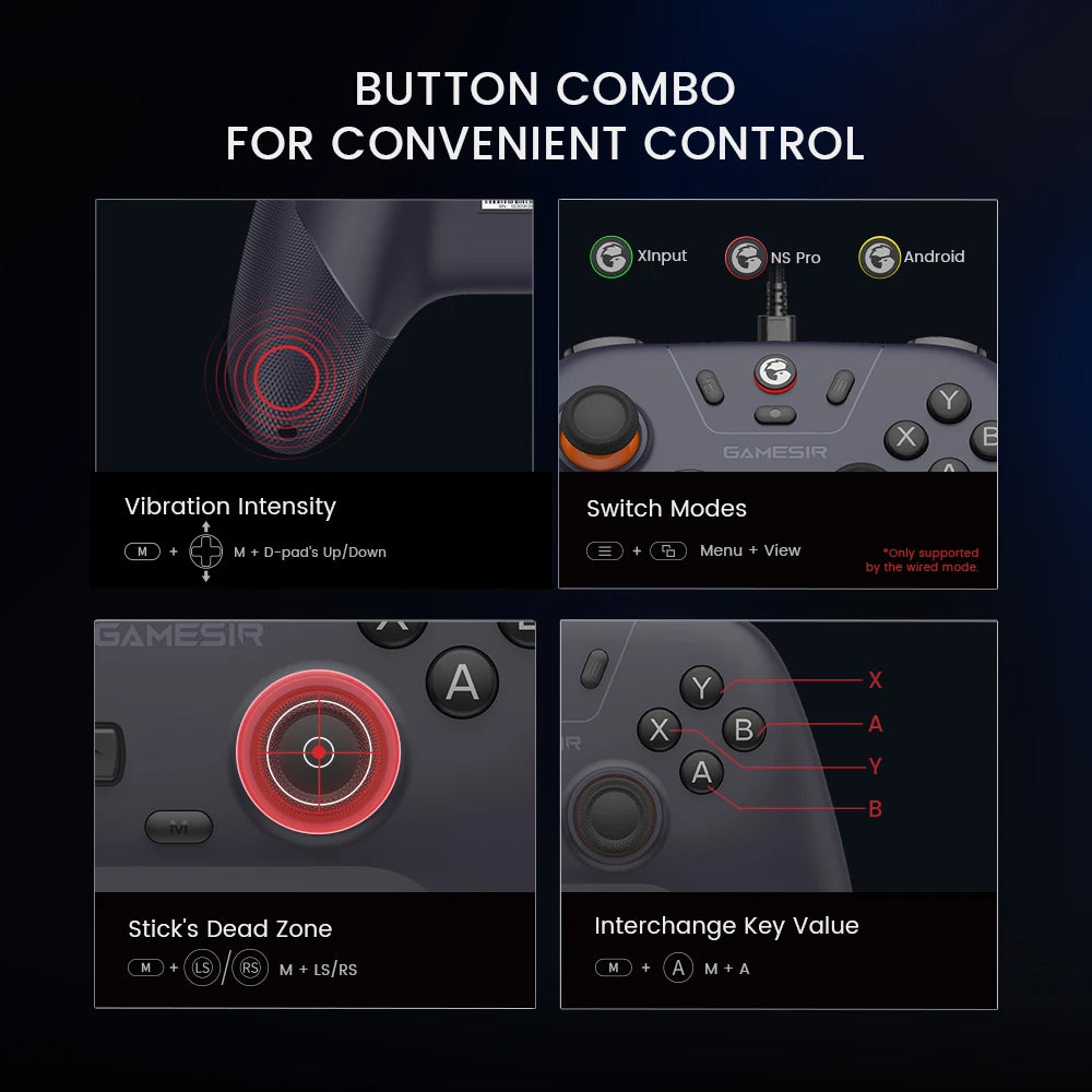 Controle Gamer GameSir Nova Lite Sem Fio – Bluetooth, Hall Effect | Switch, Android, iOS, PC e Steam