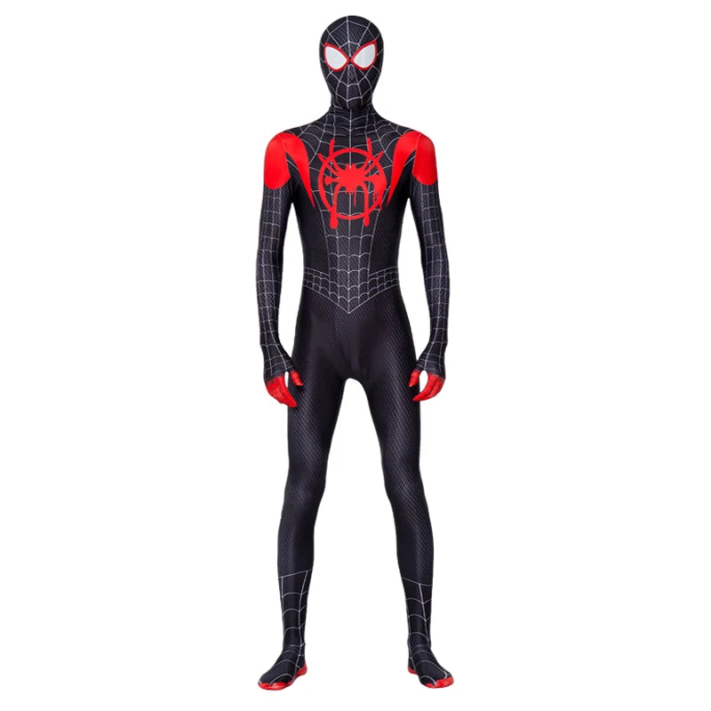 Fantasia Miles Morales Spider-Man – Across the Spider-Verse | Kit Completo Adulto e Infantil