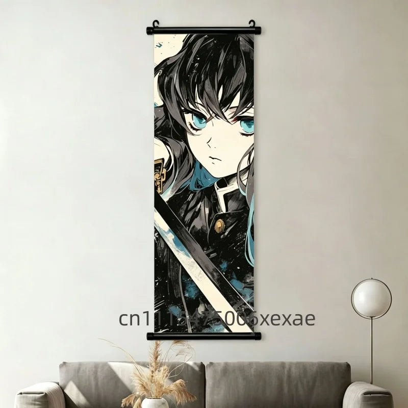 Demon Slayer – Pôster Canvas Scroll para Parede | Inosuke, Zenitsu, Nezuko e mais