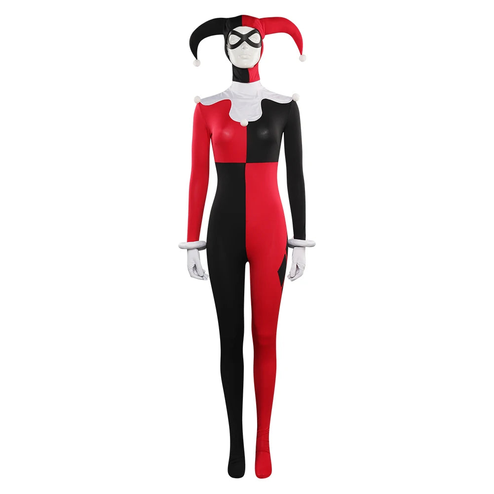 Fantasia Harley Quinn Cosplay – Macacão, Máscara e Acessórios | Halloween e Carnaval