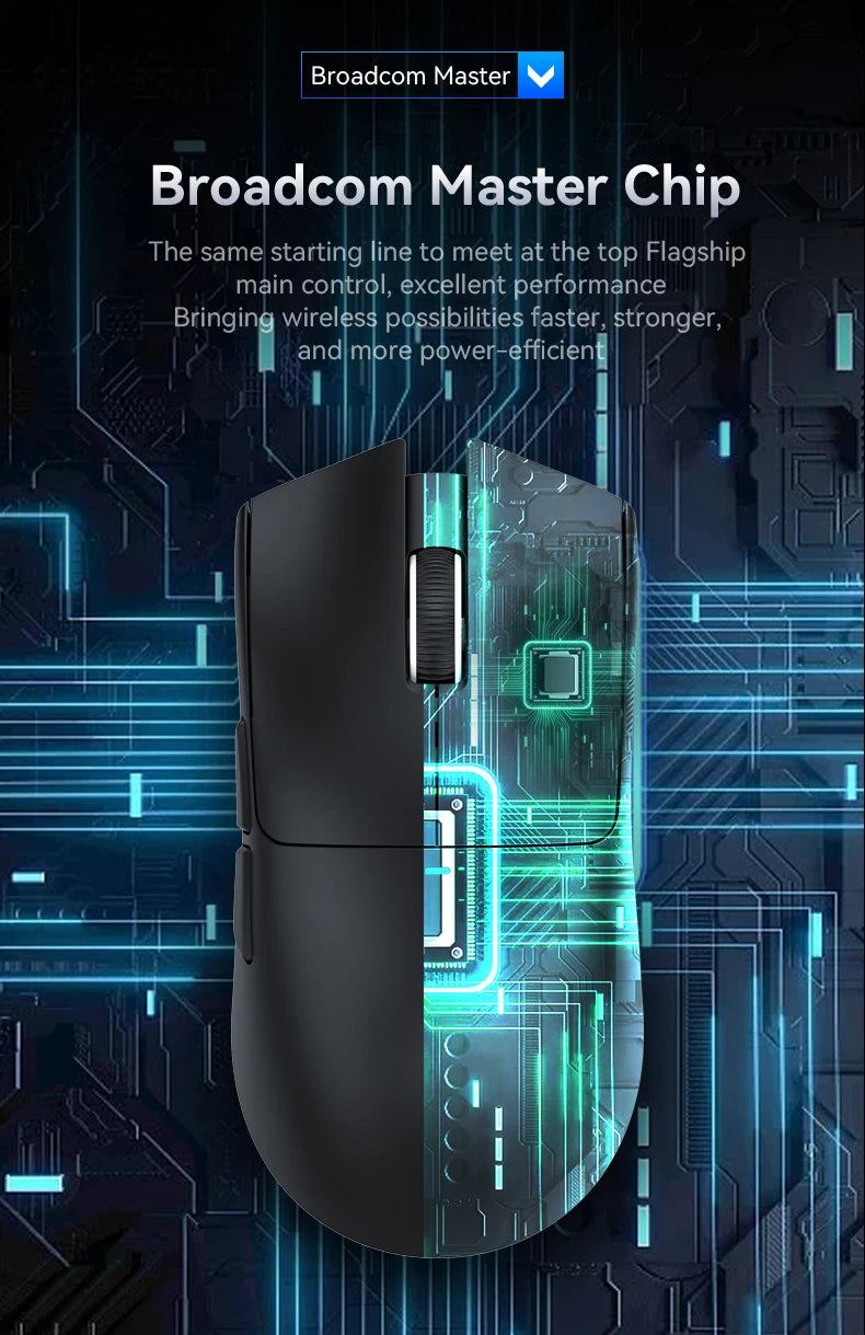 Mouse Gamer Attack Shark X11 Sem Fio Bluetooth 3 Modos – RGB, PAW3311, Carregamento Magnético