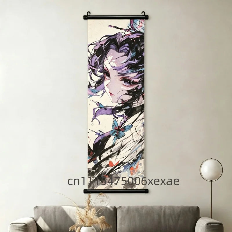 Demon Slayer – Pôster Canvas Scroll para Parede | Inosuke, Zenitsu, Nezuko e mais