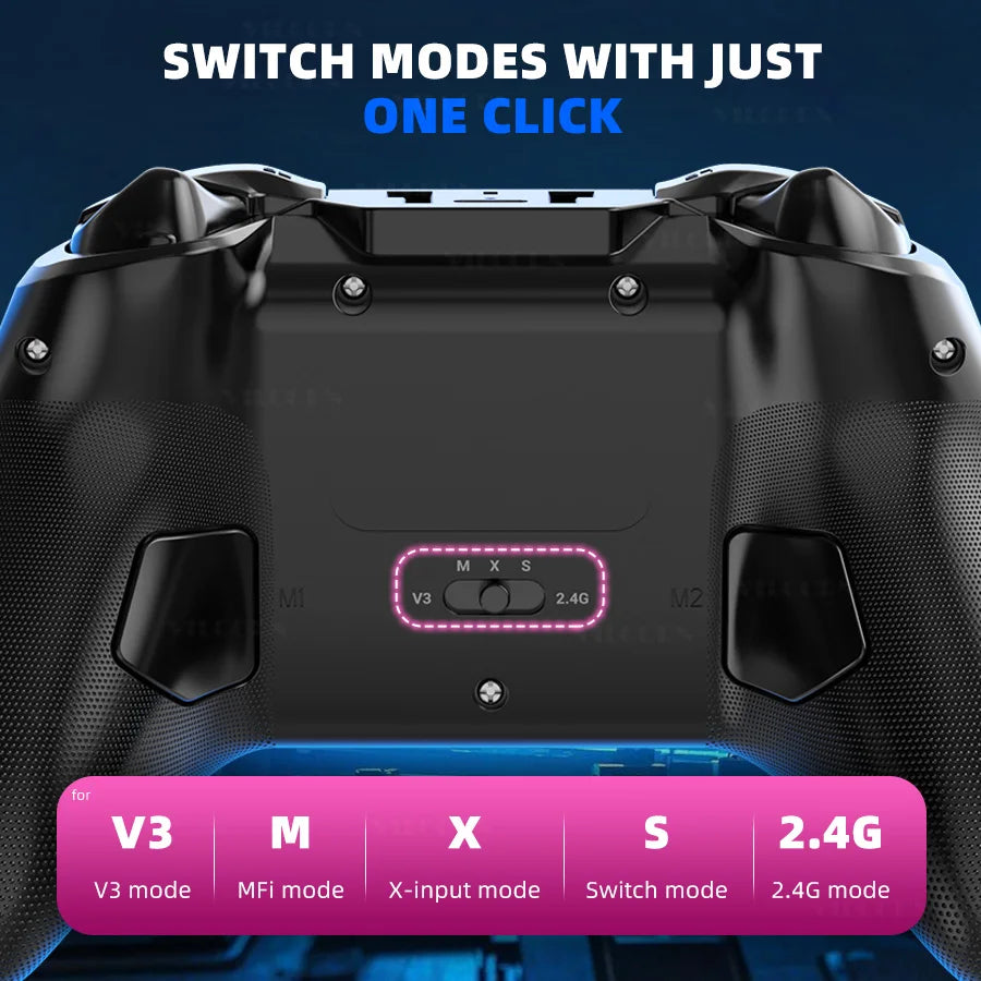 Controle Gamer VILCORN G6 Sem Fio Bluetooth – Joystick Hall Effect | iOS, Android, PC e Switch