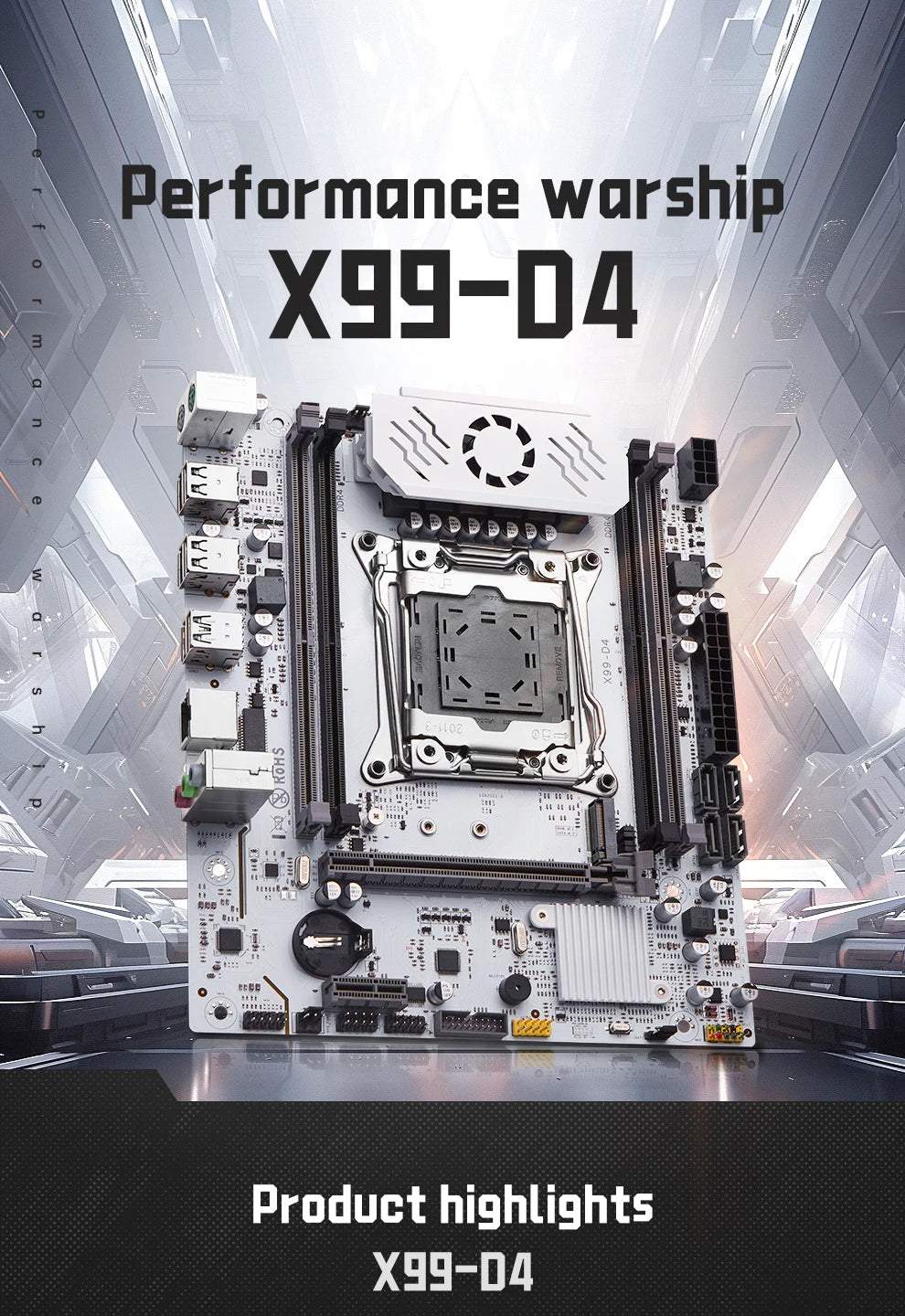 Kit Placa-Mãe QIYIDA X99 com Xeon E5 2680 V4, DDR4 8GB, NVME M.2 e SATA3 – LGA2011-3
