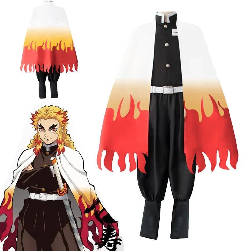 Fantasia Cosplay Rengoku Kyojuro – Demon Slayer / Kimetsu no Yaiba | Adulto e Infantil
