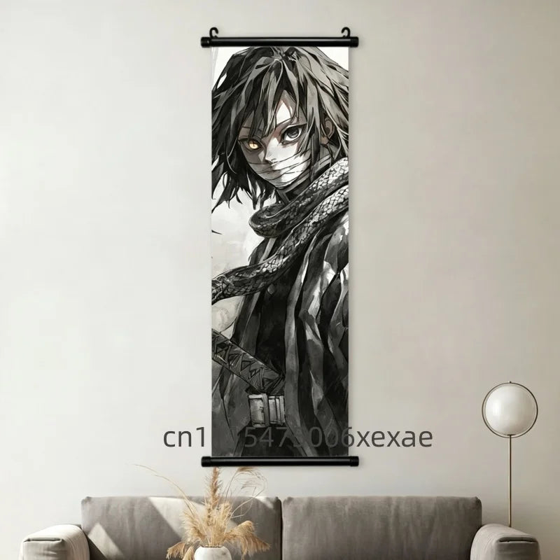 Demon Slayer – Pôster Canvas Scroll para Parede | Inosuke, Zenitsu, Nezuko e mais