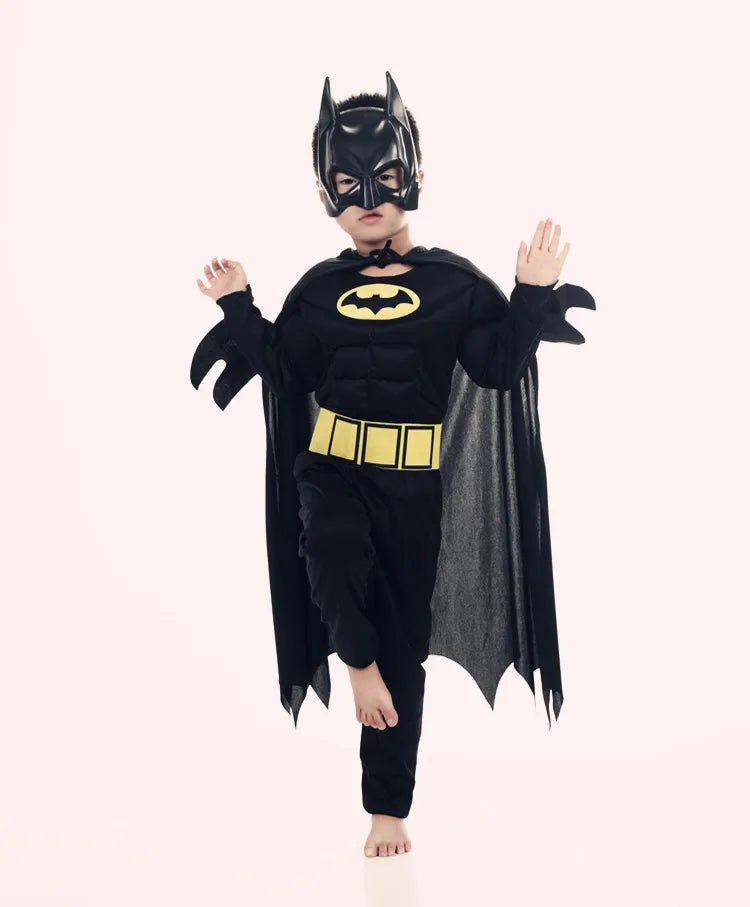 Fantasia Infantil Morcego Super-Herói – Macacão Halloween para Meninos