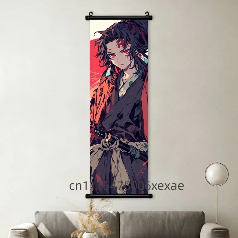 Demon Slayer – Pôster Canvas Scroll para Parede | Inosuke, Zenitsu, Nezuko e mais