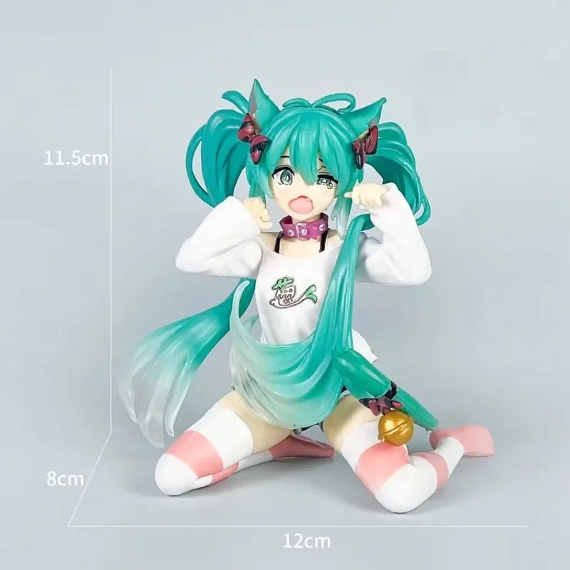 Boneco Colecionável Hatsune Miku Neko Ver. 11cm – PVC Kawaii para Mesa