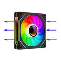 Cooler Fan PRISM 4 PRO ARGB 120mm para Gabinete – 4 Pinos PWM, Silencioso, Efeito Espelho
