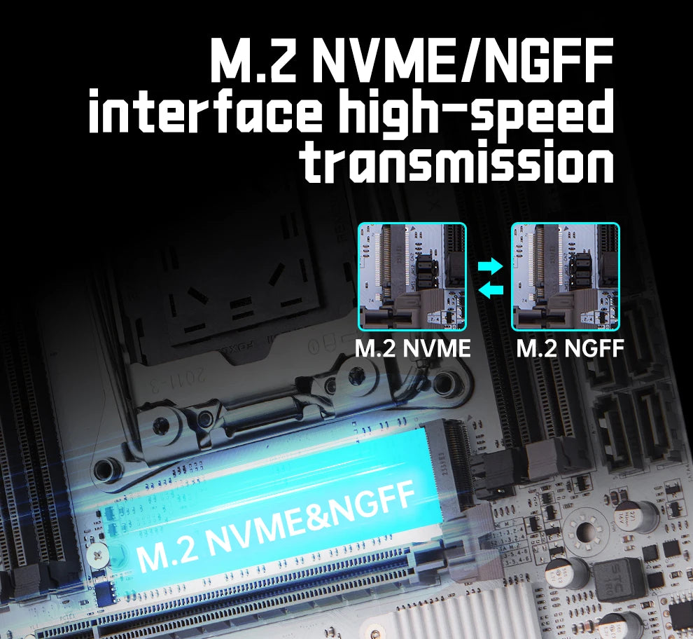 Kit Placa-Mãe QIYIDA X99 com Xeon E5 2680 V4, DDR4 8GB, NVME M.2 e SATA3 – LGA2011-3