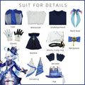 Fantasia Furina Focalors Cosplay – Genshin Impact | Uniforme para Halloween e Carnaval