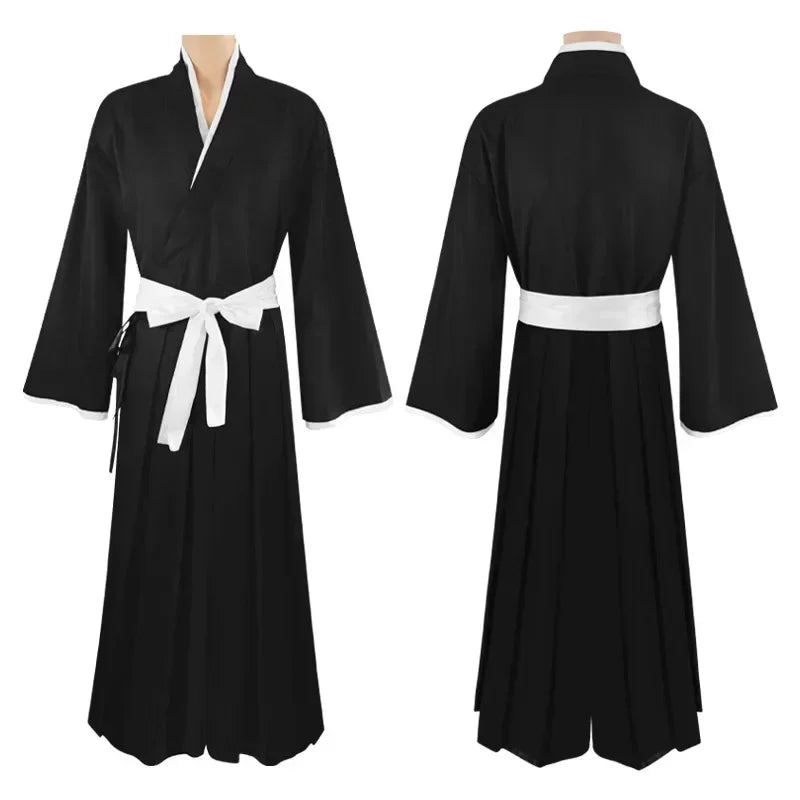 Fantasia Kurosaki Ichigo Cosplay – Bleach | Kimono Shinigami Mugetsu/Tensa Zangetsu