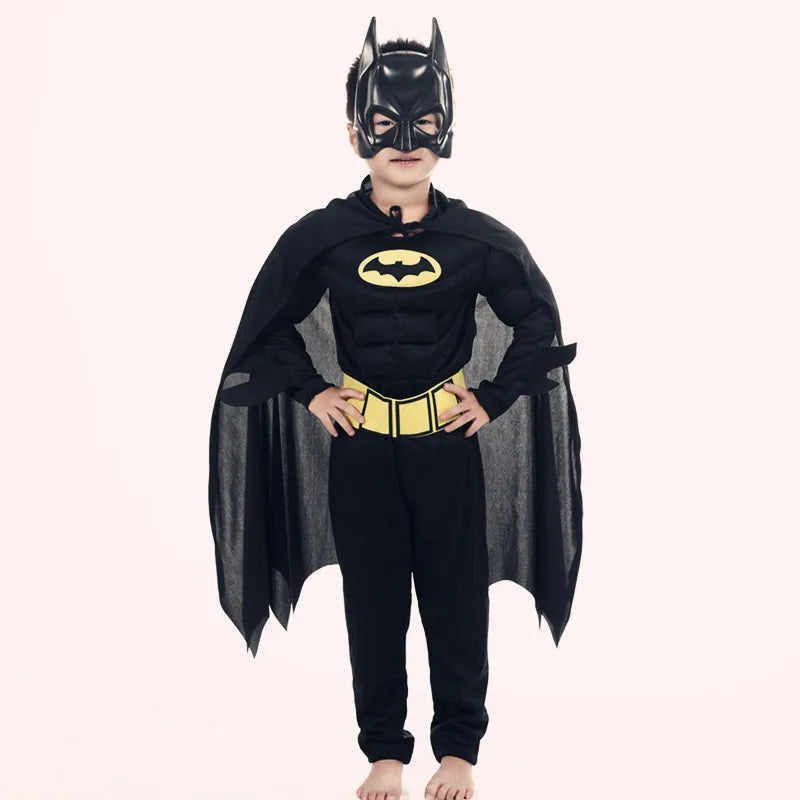 Fantasia Infantil Morcego Super-Herói – Macacão Halloween para Meninos