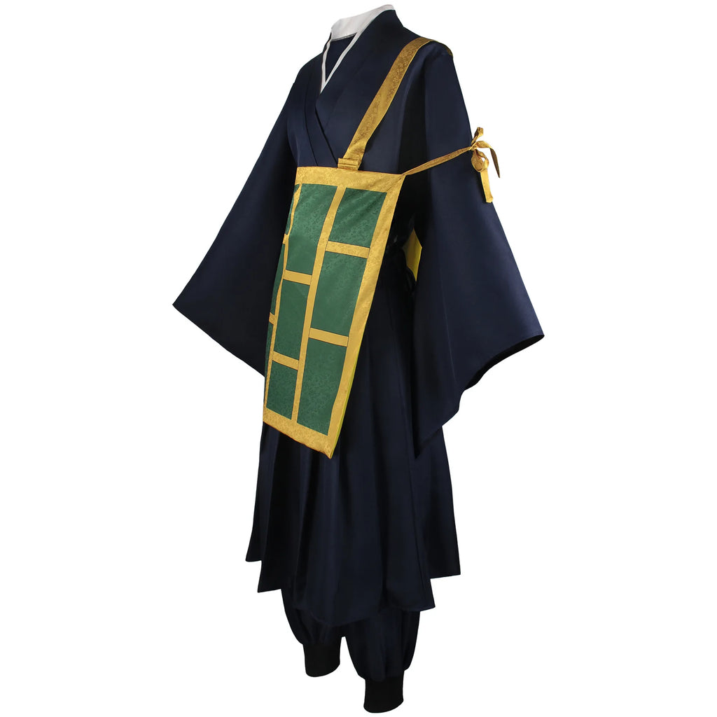 Fantasia Geto Suguru Cosplay – Jujutsu Kaisen | Kimono Preto e Azul com Peruca
