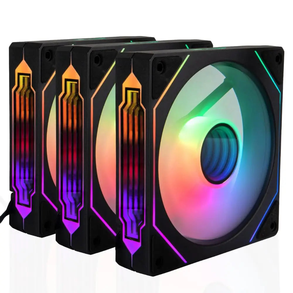 Cooler Fan PRISM 4 PRO ARGB 120mm para Gabinete – 4 Pinos PWM, Silencioso, Efeito Espelho