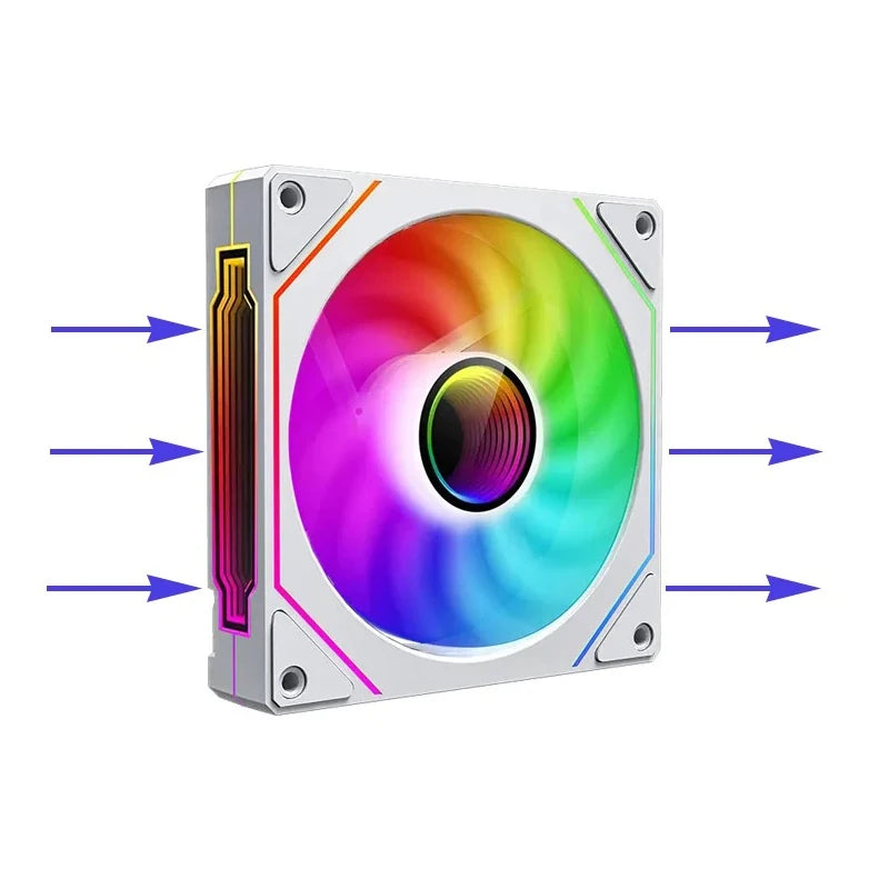 Cooler Fan PRISM 4 PRO ARGB 120mm para Gabinete – 4 Pinos PWM, Silencioso, Efeito Espelho