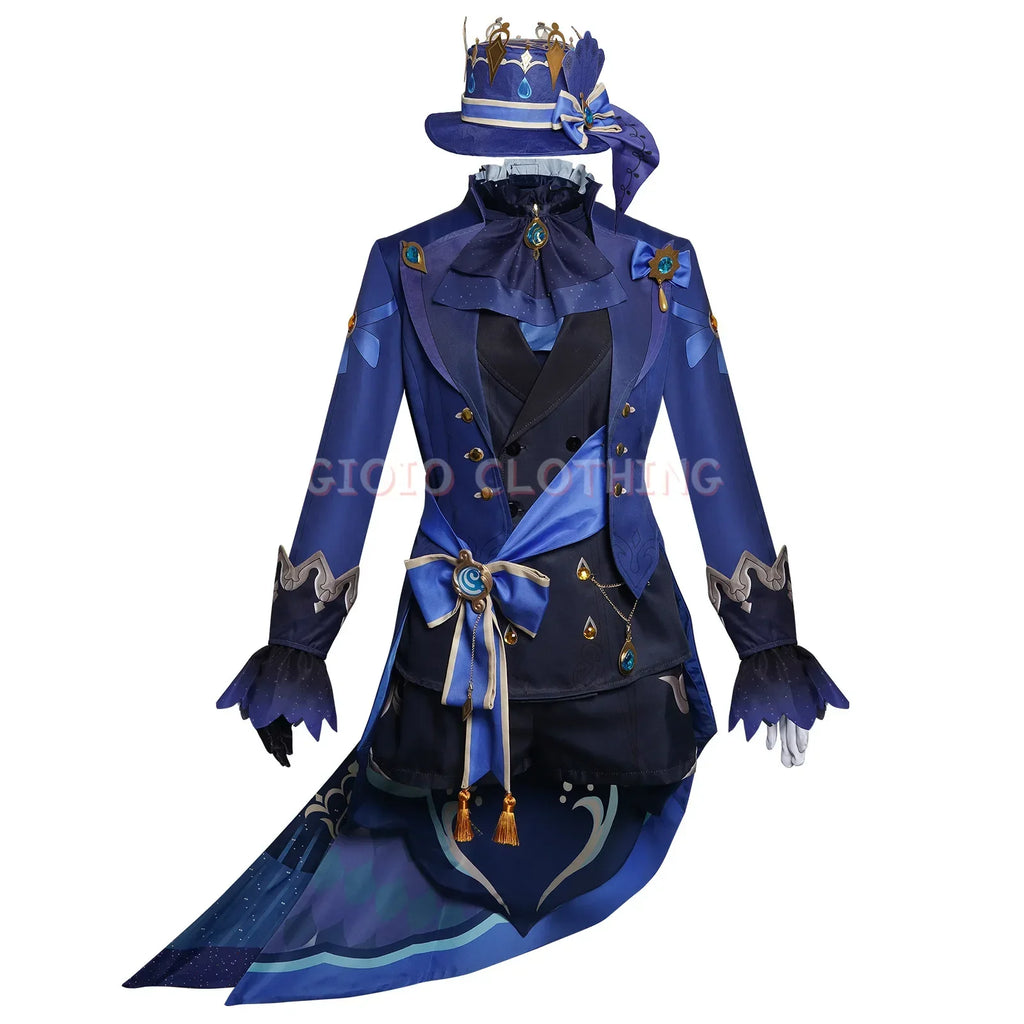 Fantasia Furina Focalors Cosplay – Genshin Impact | Uniforme para Halloween e Carnaval