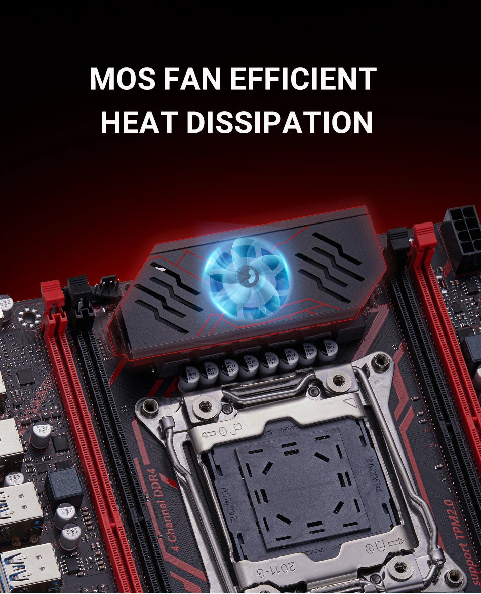 Kit Placa-Mãe QIYIDA X99 H9S com Xeon E5 2630 V4, DDR4 16GB, NVME M.2 e TPM 2.0