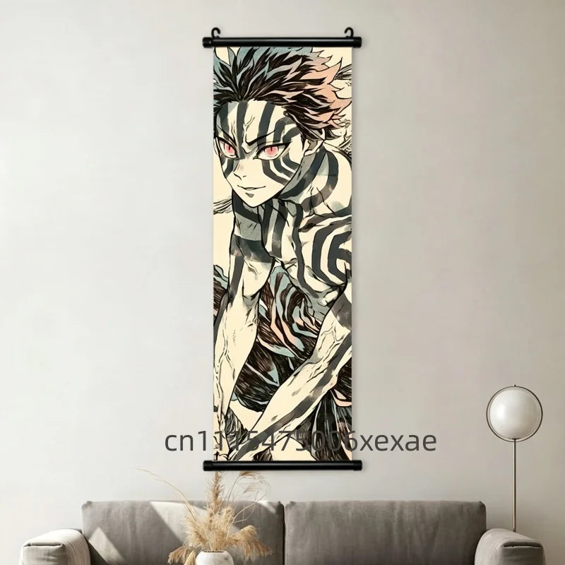 Demon Slayer – Pôster Canvas Scroll para Parede | Inosuke, Zenitsu, Nezuko e mais