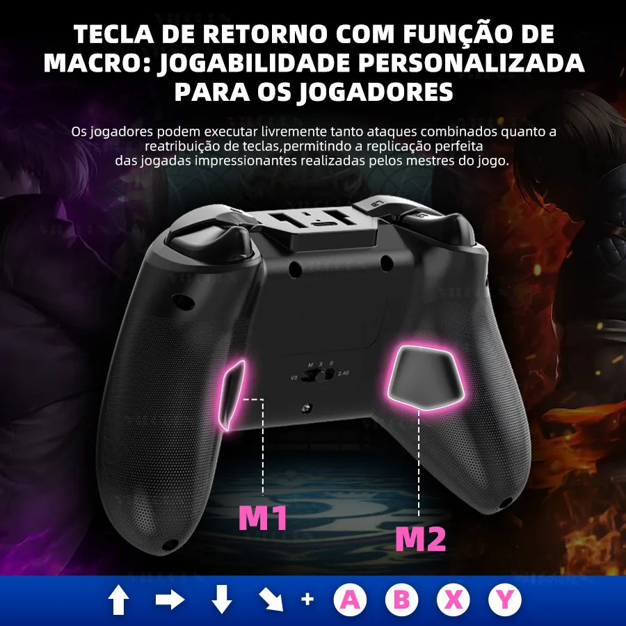 Controle Gamer VILCORN G6 Sem Fio Bluetooth – Joystick Hall Effect | iOS, Android, PC e Switch