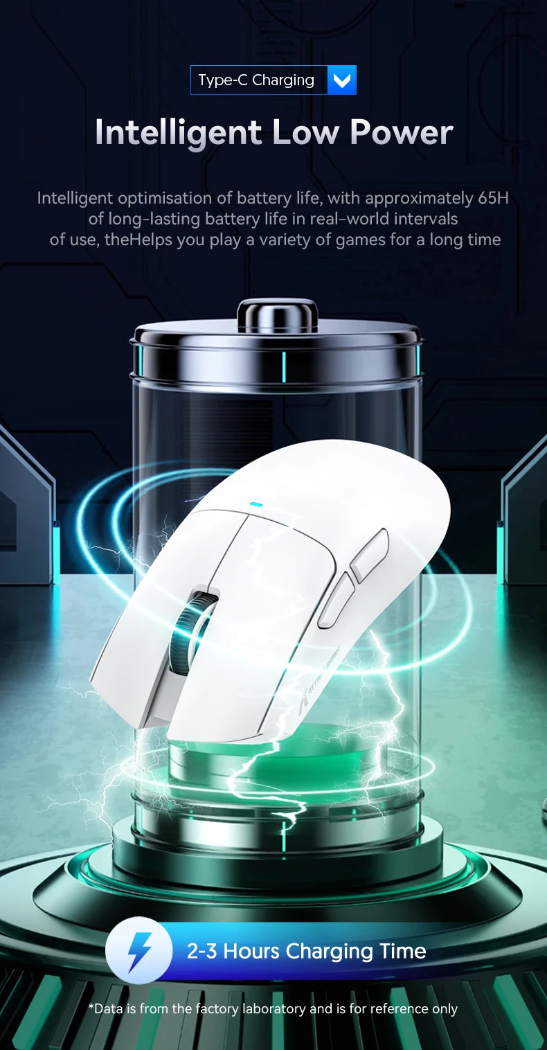 Mouse Gamer Attack Shark X11 Sem Fio Bluetooth 3 Modos – RGB, PAW3311, Carregamento Magnético