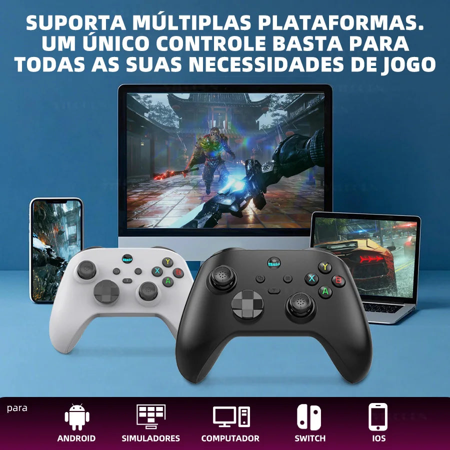 Controle Gamer VILCORN G6 Sem Fio Bluetooth – Joystick Hall Effect | iOS, Android, PC e Switch