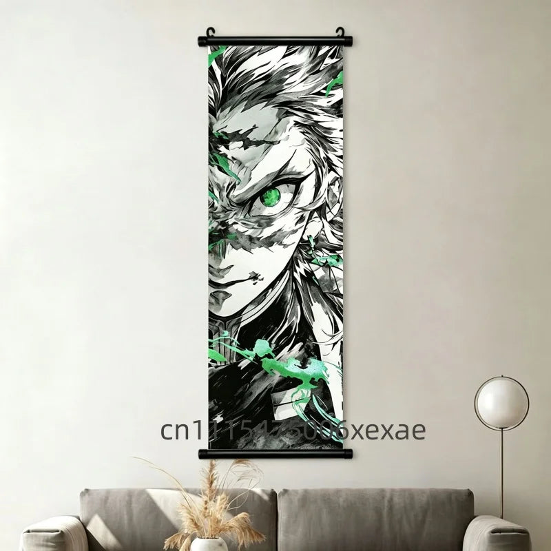 Demon Slayer – Pôster Canvas Scroll para Parede | Inosuke, Zenitsu, Nezuko e mais