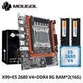 Kit Placa-Mãe Gamer MOUGOL X99 com Xeon E5 2680 V4, DDR4 16GB Dual Channel e NVME M.2